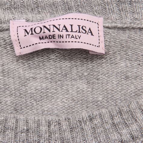 6794AD abito bimba girl MONNALISA grey cotton 2 in 1 dress kids