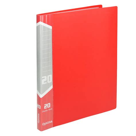 Fascikla 20 folija A4 crvena Optima 120330 | Volim svoj dom