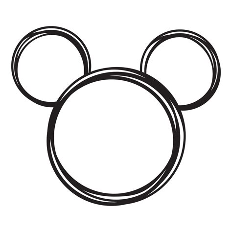 Mickey mouse outline svg | Inspire Uplift