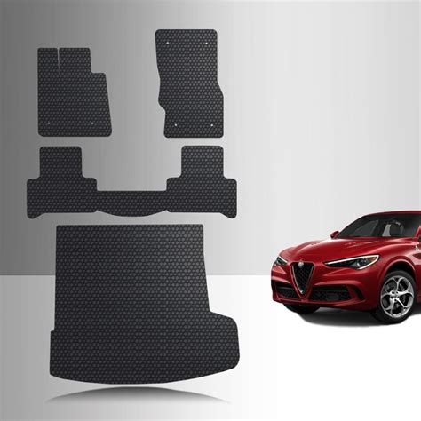 Toughpro Full Set Floor Mats Black for Alfa Romeo Stelvio With Speakers ...