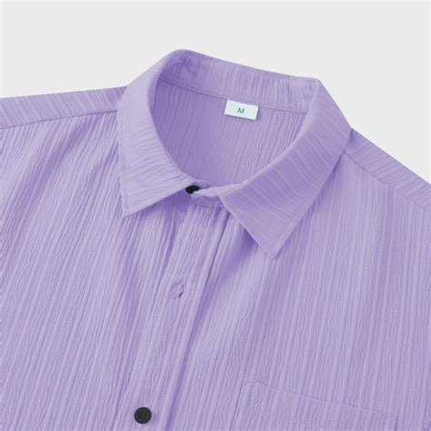 Lavender Colour Premium Lining Structured Short Sleeve Shirt – Zufrie