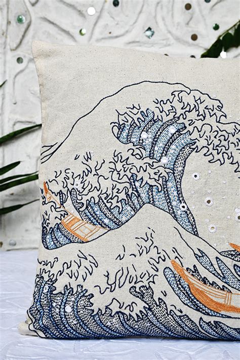 Hand Embroidered Cushion Covers | Cotton Cushion Covers Online – Okhaistore