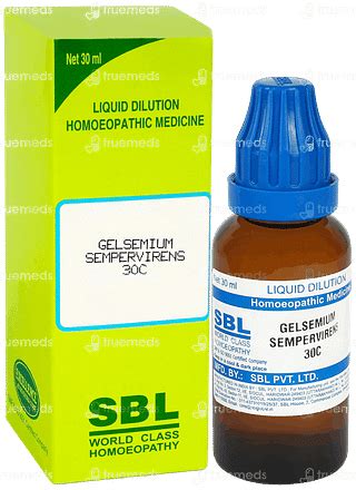 Sbl Gelsemium Sempervirens 30c Dilution 30 Ml - Uses, Side Effects ...