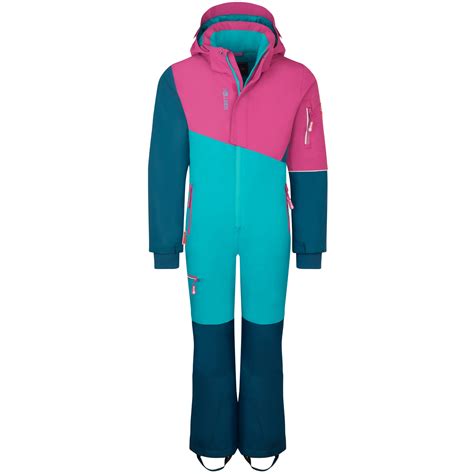 Trollkids Hallingdal Snowsuit Kids - Dark Turquoise/Bright Berry ...
