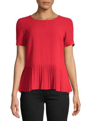 Pleated Short-Sleeve Top