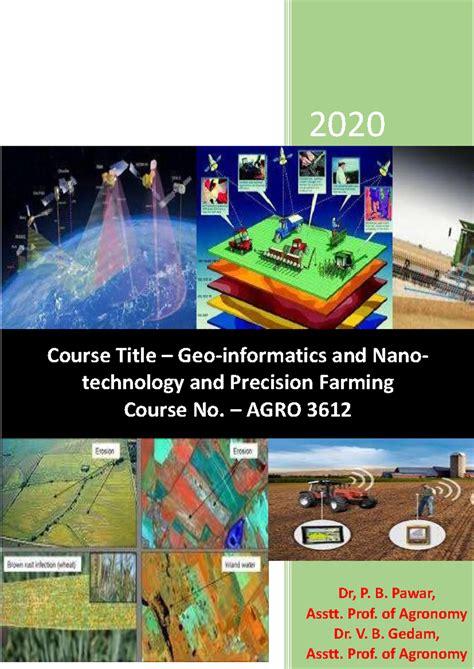 AGRO 3612: Precision Farming & Nanotechnology Lecture Notes - Studocu