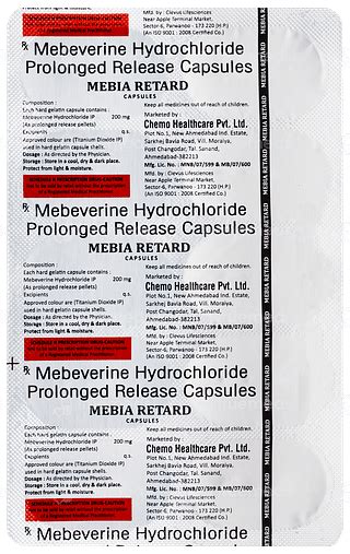 Mebia Retard 200 Mg Capsule Pr 10 - Uses, Side Effects, Dosage, Price ...