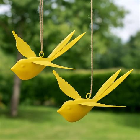 Elan Hanging Decorative Rockstar Bird Vibrant Metal Birds for Balcony ...