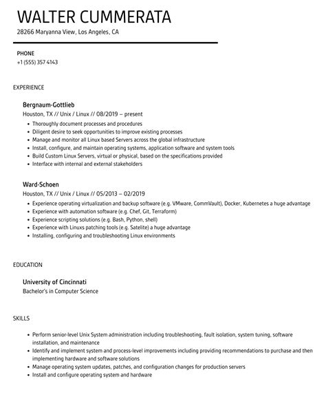 Image result for Unix Shell Scripting Model Resume