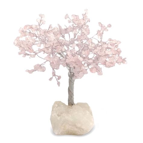 Buy Chitshakti Rose Quartz Crystal Tree with Premium Crystal Base - 500 ...