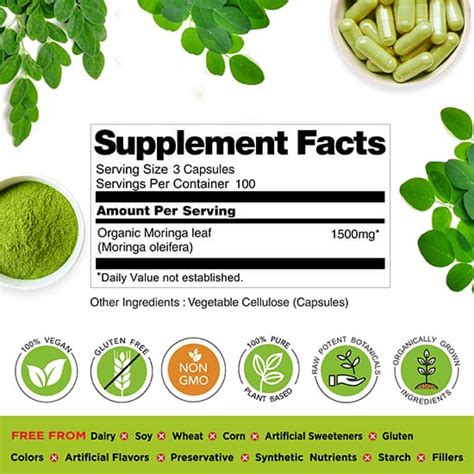 Buy Best Quality Moringa Capsules (Moringa Leaves Supplements)