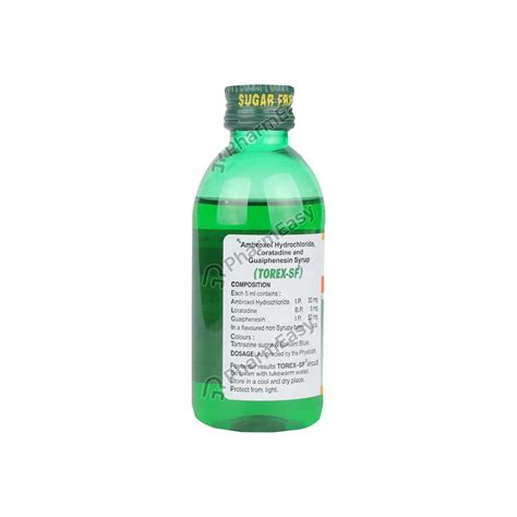 Buy Torex Sf Cough Syrup 100ml Online at Flat 15% OFF | PharmEasy