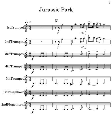 Jurassic Park - Sheet music for Trumpet