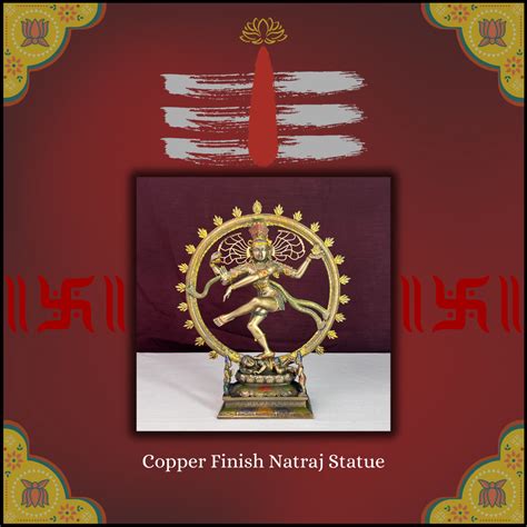 Buy Copper Finish Dancing Nataraja Statue for Temple Decor | DMH ...