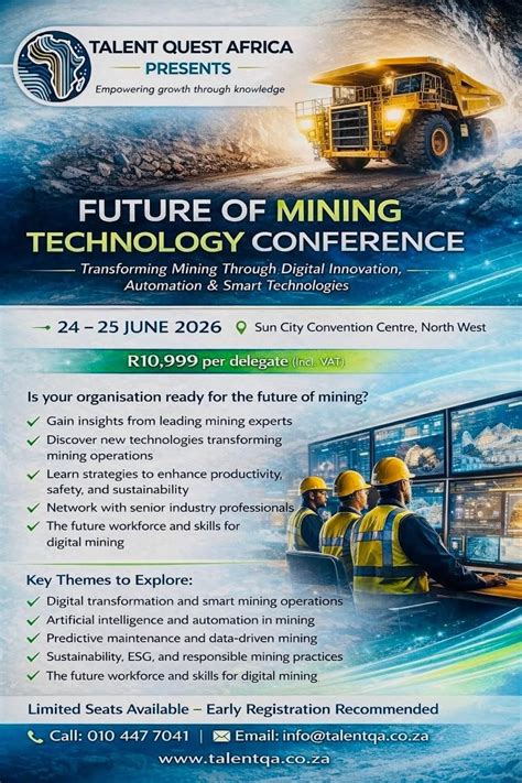 Future Mining Technology Conference 2026, Sun City Convention Centre ...