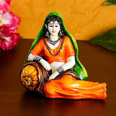 Resting Rajasthani Lady Handcrafted Decorative Polyresin Showpiece ...