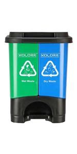 KOLORR Magnum Plastic Pedal Dustbin Medium Size Trash Can Garbage Waste ...