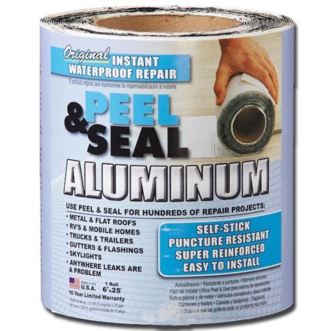 Peel & Seal Instant waterproof repairs 6-in x 25-ft Silver Aluminum ...