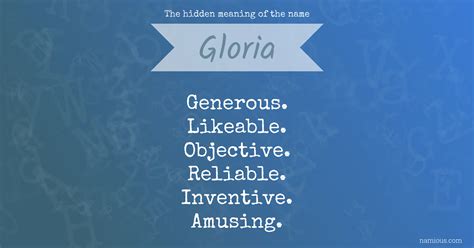 Gloria Name