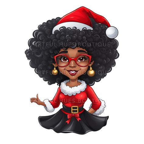 Black Mrs. Claus Png, Sublimation, African American Mrs. Claus, Melanin ...