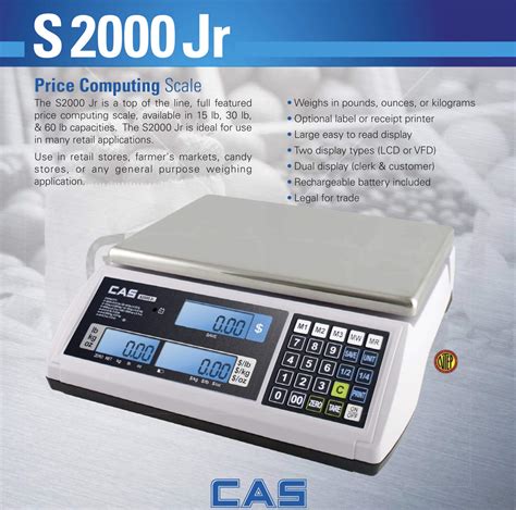 CAS JR-S-2000-30 NTEP Price C...B006H7HQJ8 | Encarguelo.com