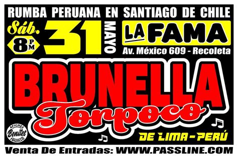 BRUNELLA EN SANTIAGO DE CHILE, Discoteca La Fama, Santiago, 31 May to 1 ...