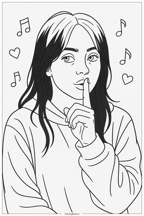 49 Billie Eilish Coloring Pages (Free PDF & PNG Printables)