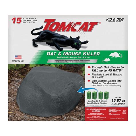 Tomcat Rockscape Bait Station: Rat and Mouse Killer, Discreetly Place ...