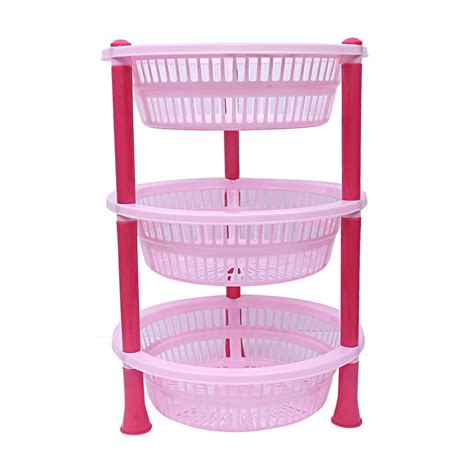 Kuber Industries Plastic 3 Layer Multi-Purpose Kitchen Storage Basket ...