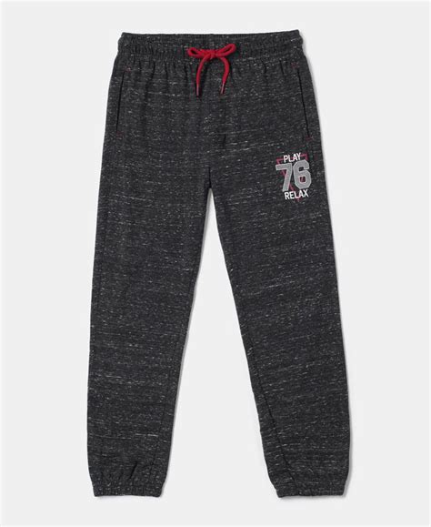 Buy Boy's Super Combed Cotton Rich Graphic Printed Joggers with ...