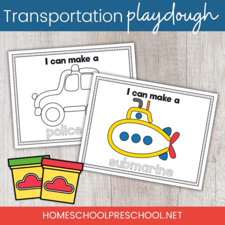 Transportation Playdough Craft 的图像结果