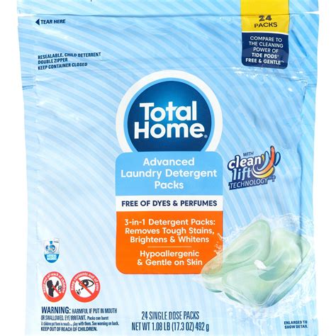 Customer Reviews: Total Home Advanced Laundry Detergent Packs, Free of ...