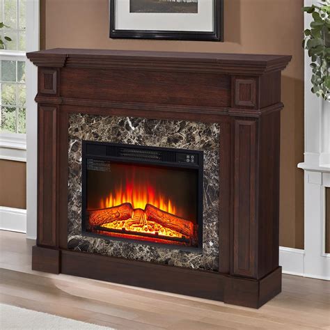 Amazon.com: 46" W Large Electric Fireplace with Mantel, 40" H Tall Fireplace TV Stand ...