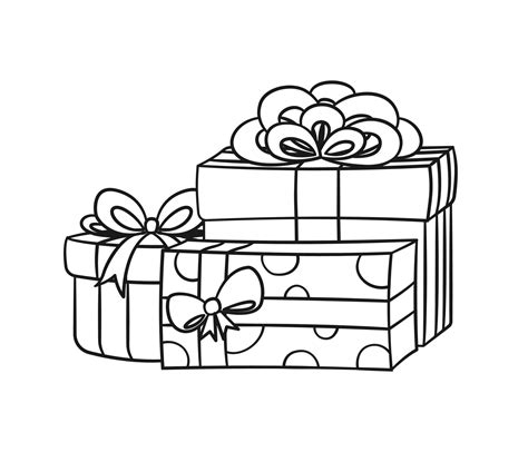 Birthday Presents Clip Art Black And White