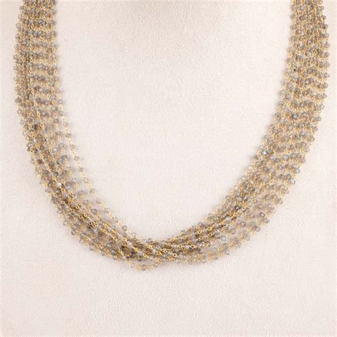 Gold Plated Silver Necklace Beads | Kundan Bead Silver Necklace – The ...