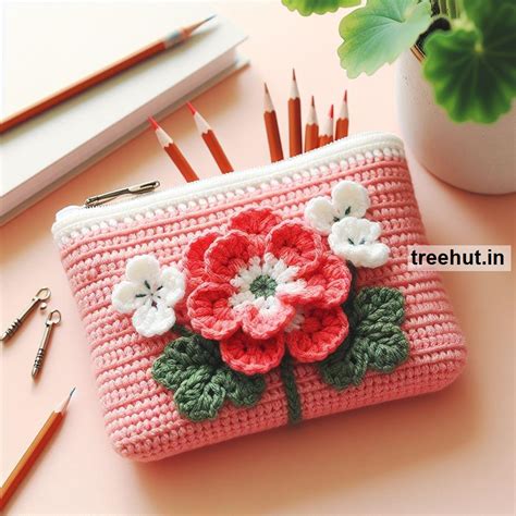 Geranium Crochet Ideas for Grocery Bags, Pouches, Handbags, Medicine ...
