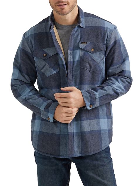 Free Shipping! Wrangler Men's Sherpa Lined Heavyweight Shirt Jacket ...