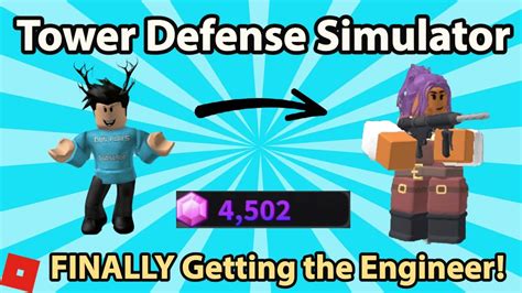 FINALLY Getting Engineer in TDS! [Tower Defense Simulator] - YouTube