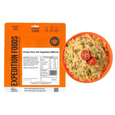 Expedition Foods Chicken Rice with Vegetables 800Kcal