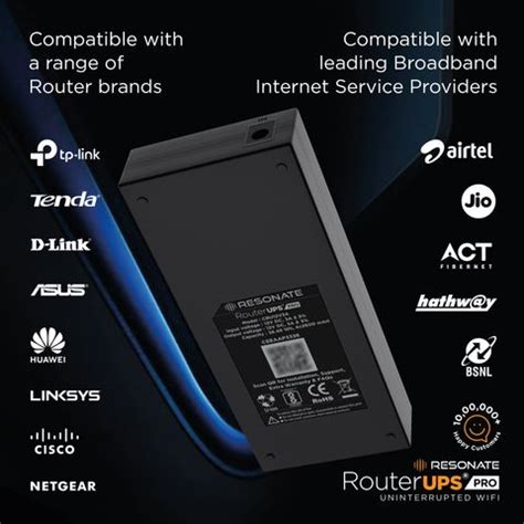 RESONATE RouterUPS® Pro CRU12V3A + DC Cable Combo Power Backup for ...