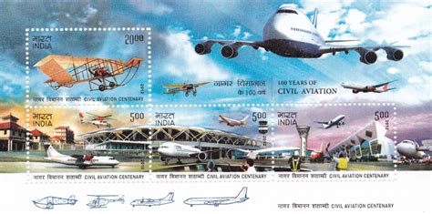 India-miniature sheet-Civil Aviation – Bharat Exotics