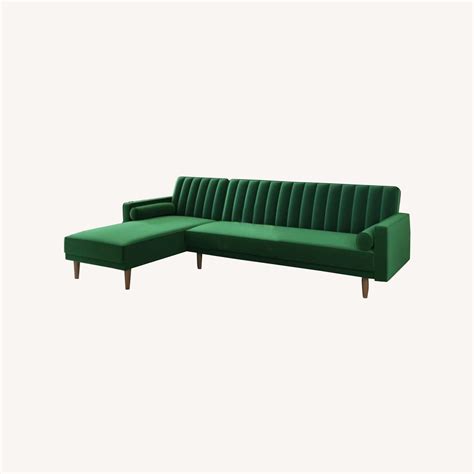 Wayfair Green Velvet Couch - AptDeco