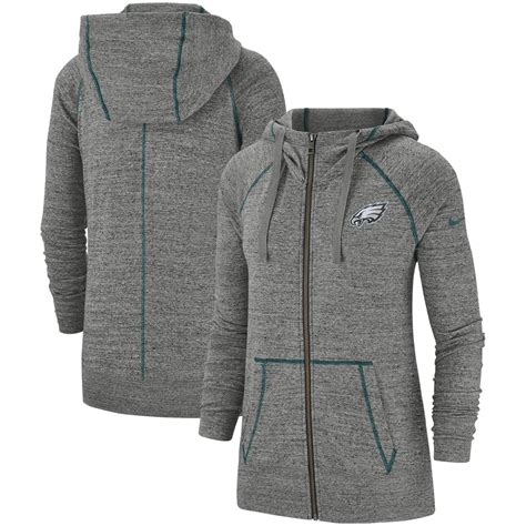 Women's Nike Heathered Gray Philadelphia Eagles Gym Vintage Raglan Full ...