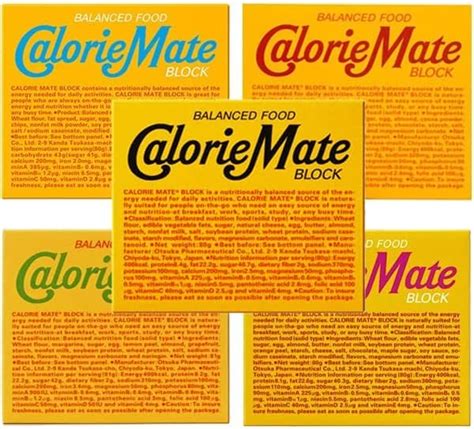 Buy Calorie Mate Block 2.82oz(80g) Assortment Of 5 Flavors (Fruits ...