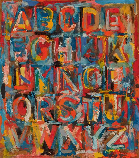 Number and Alphabet by Jasper Johns Jasper Johns | ArtsDot.com