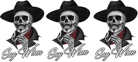 Buy Say When Doc Holiday Sticker Decal Skeleton Skull Tombstone Quote ...