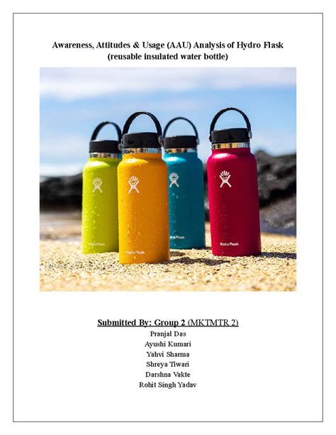 AAU Analysis of Hydro Flask: Awareness, Attitudes & Usage (MKTMTR 2 ...