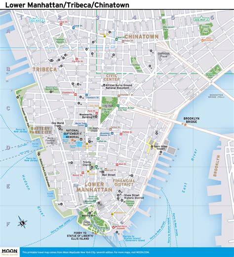 Map Of Lower Manhattan New York