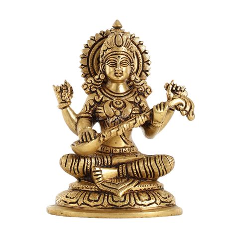 Superfine Brass Saraswati Idol - 7.5 Inch – Budhshiv.com
