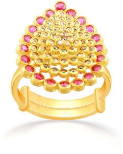 MALABAR GOLD & DIAMONDS MHAAAAADYIDJ 22kt Ruby Yellow Gold ring Price ...